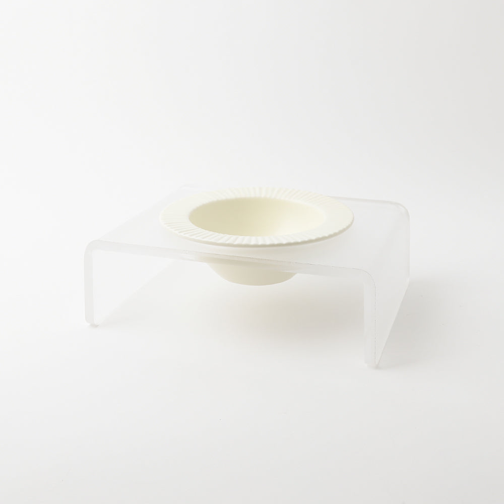 Acrylic clear base food bowl