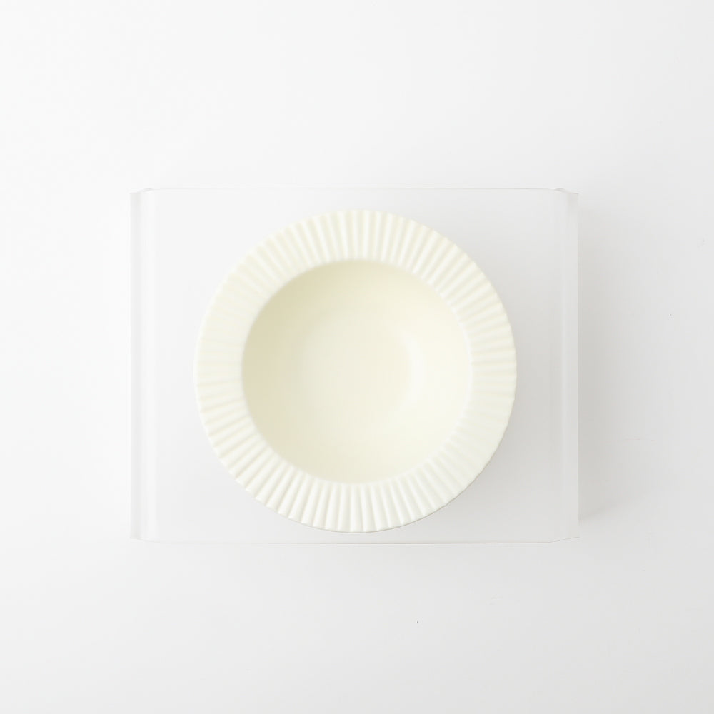 Acrylic clear base food bowl