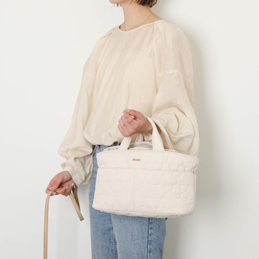 花卉绗缝3way外出包