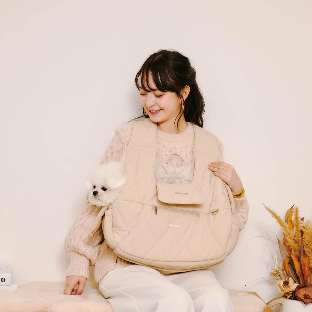 キルティングメッシュ付きフロントリュック【名入れ刺繍対応】