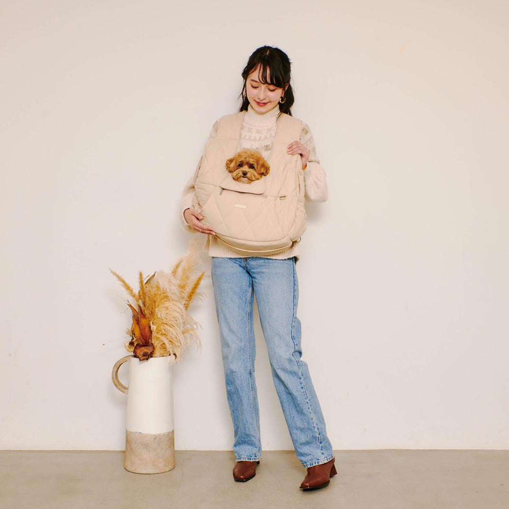 キルティングメッシュ付きフロントリュック【名入れ刺繍対応】