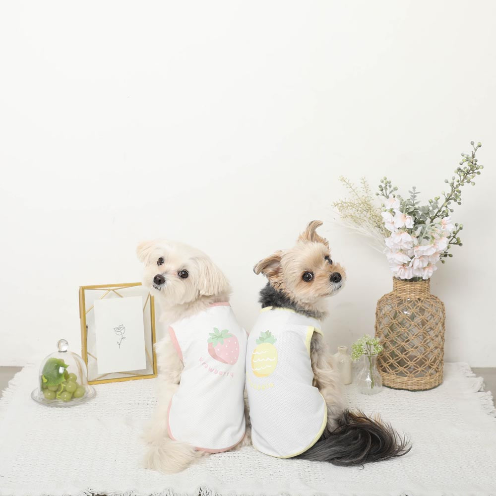 冷感防虫水果花样无袖网状上衣【保冷剂对应】