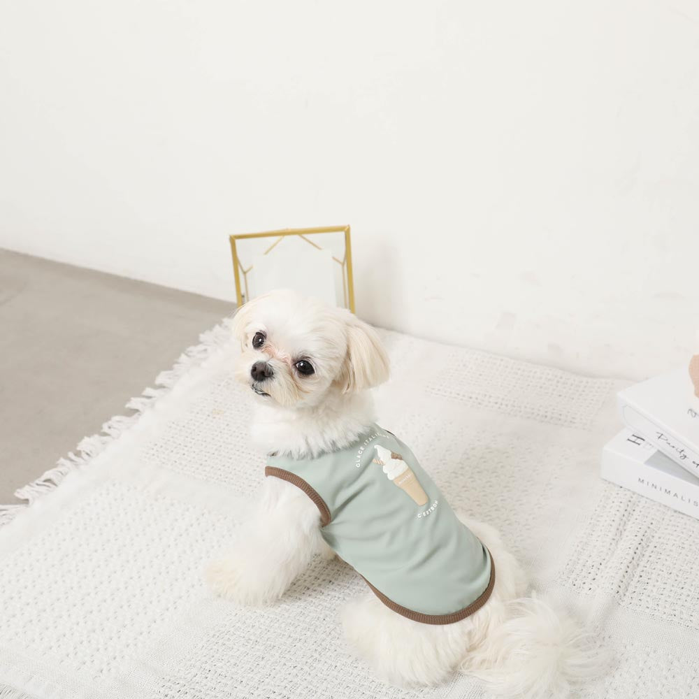 冷感冰标志印花无袖上衣【制冷剂对应】