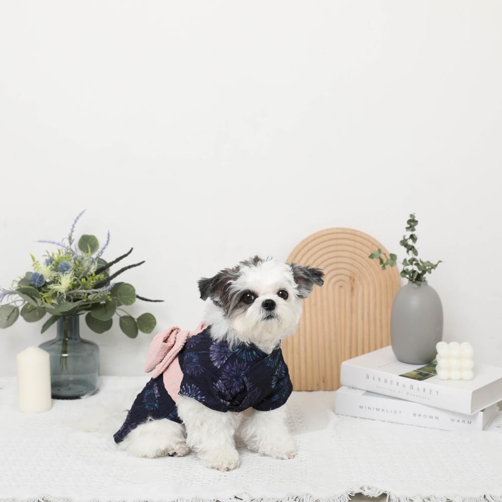 冷感防虫水彩烟花花样蝴蝶结浴衣【保冷剂对应】