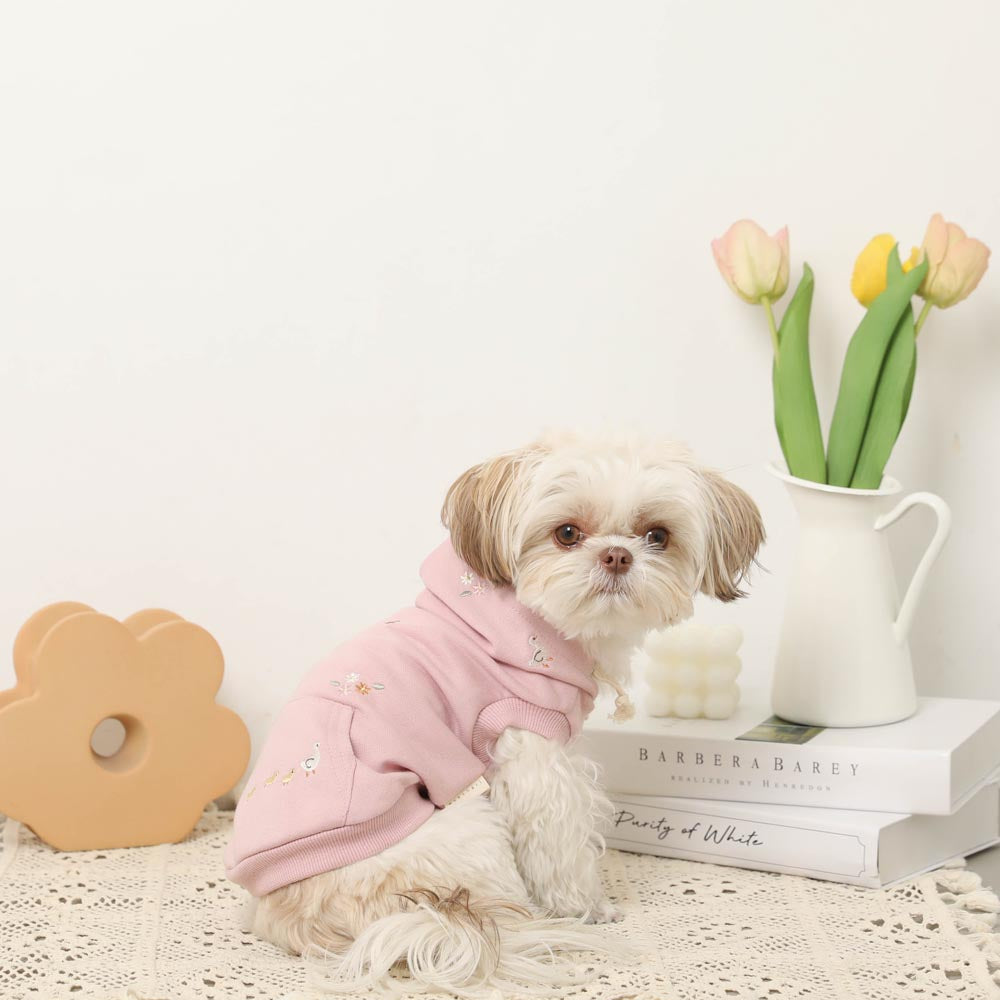 花柄ノースリーブパーカー