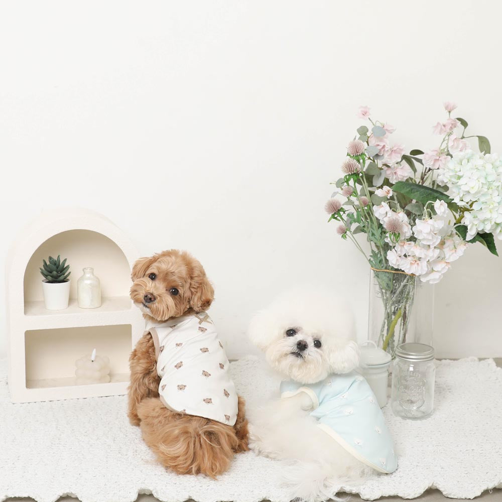 冷感メッシュくまさんプリントノースリーブトップス【保冷剤対応】