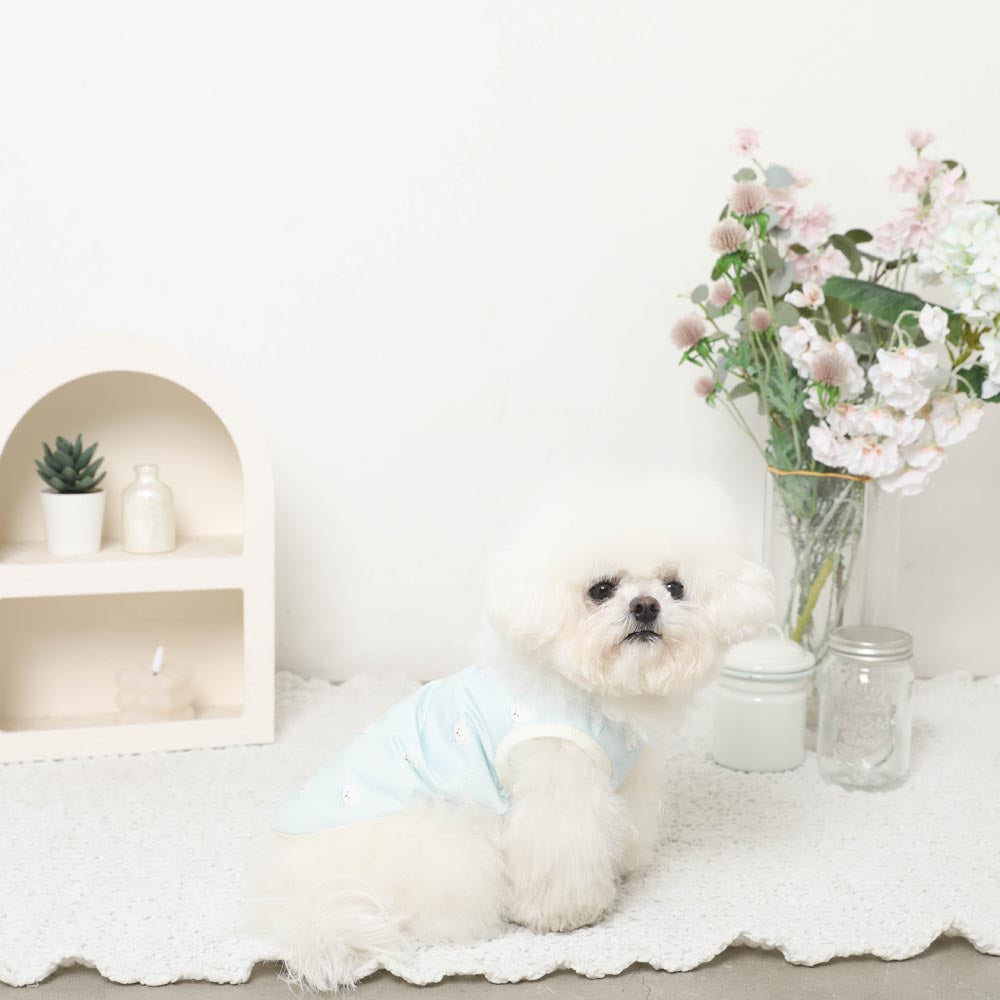 冷感メッシュくまさんプリントノースリーブトップス【保冷剤対応】