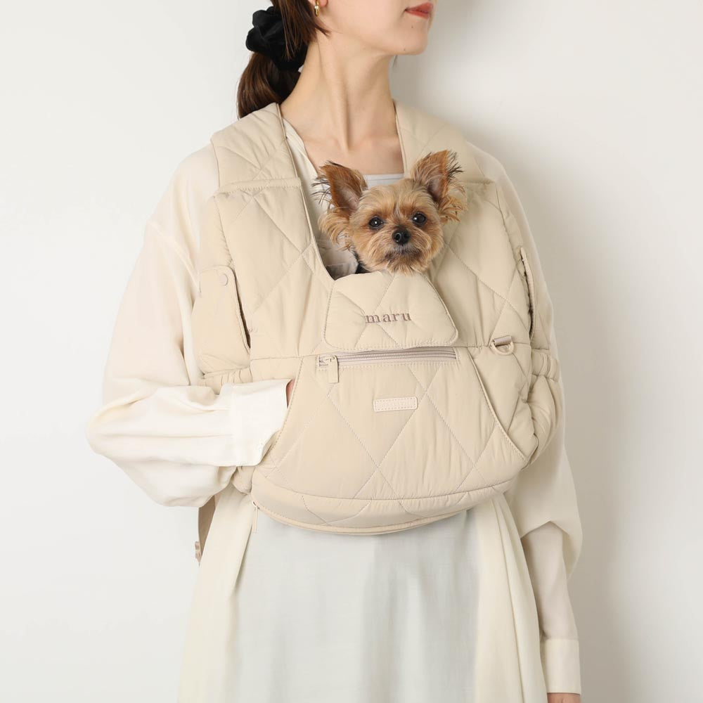 キルティングメッシュ付きフロントリュック【名入れ刺繍対応】