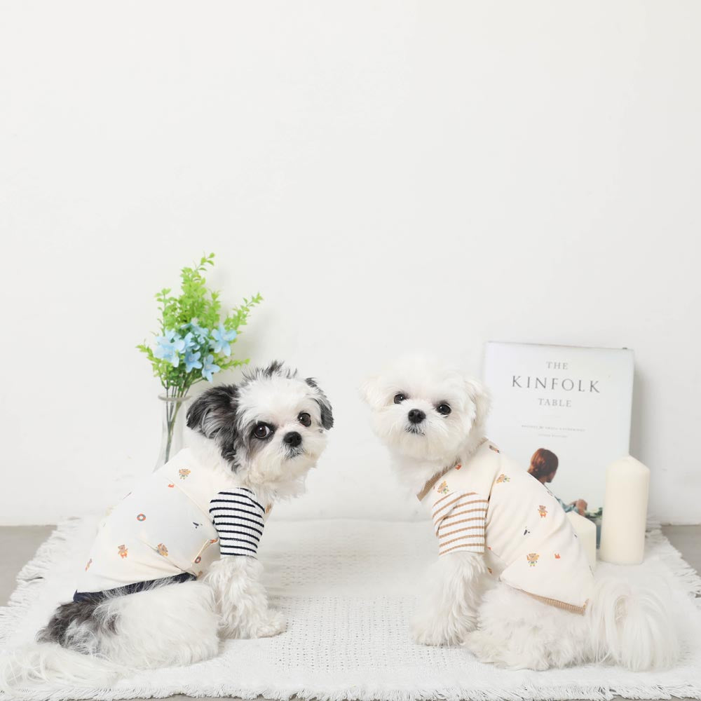 冷感くまさんサマープリントTシャツ【保冷剤対応】