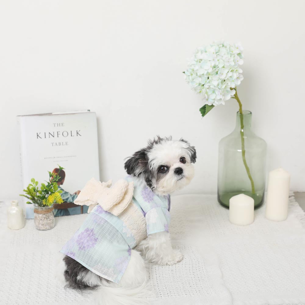 冷感防虫水彩绣球花图案浴衣【保冷剂对应】