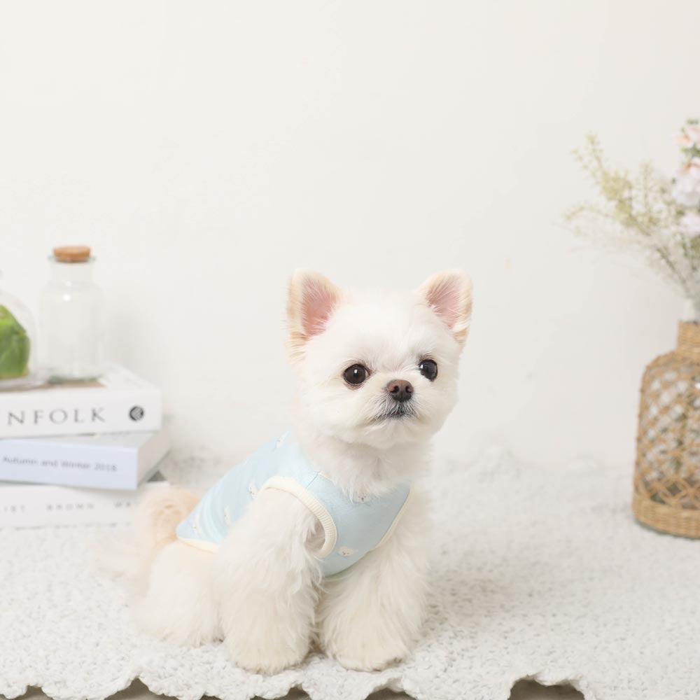 冷感メッシュくまさんプリントノースリーブトップス【保冷剤対応】