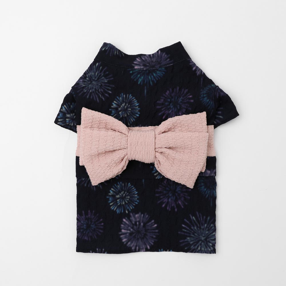 冷感防虫水彩烟花花样蝴蝶结浴衣【保冷剂对应】