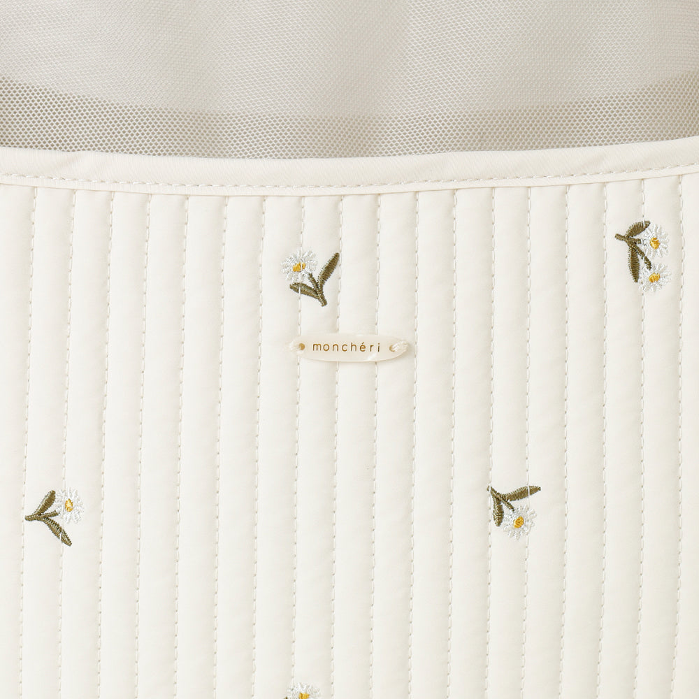 花柄刺繍キルティングラウンドスリング