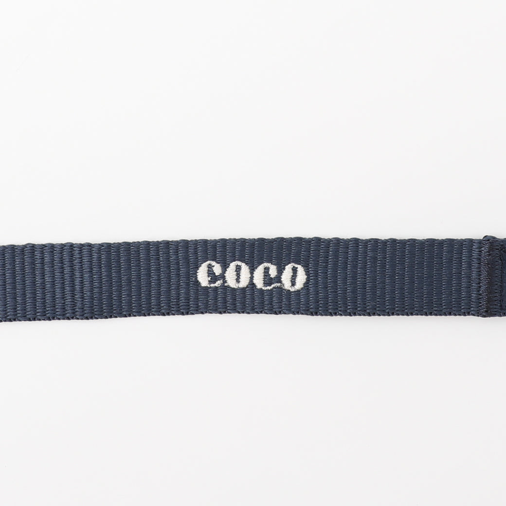 木馬刺繍入りコーデュロイボアハーネス+リードSET【名入れ刺繍対応】