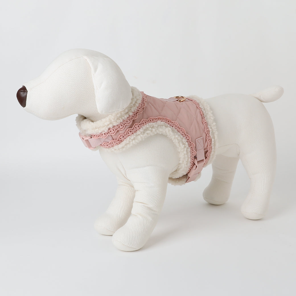 キルティングボアレースハーネス+リードSET【名入れ刺繍対応】