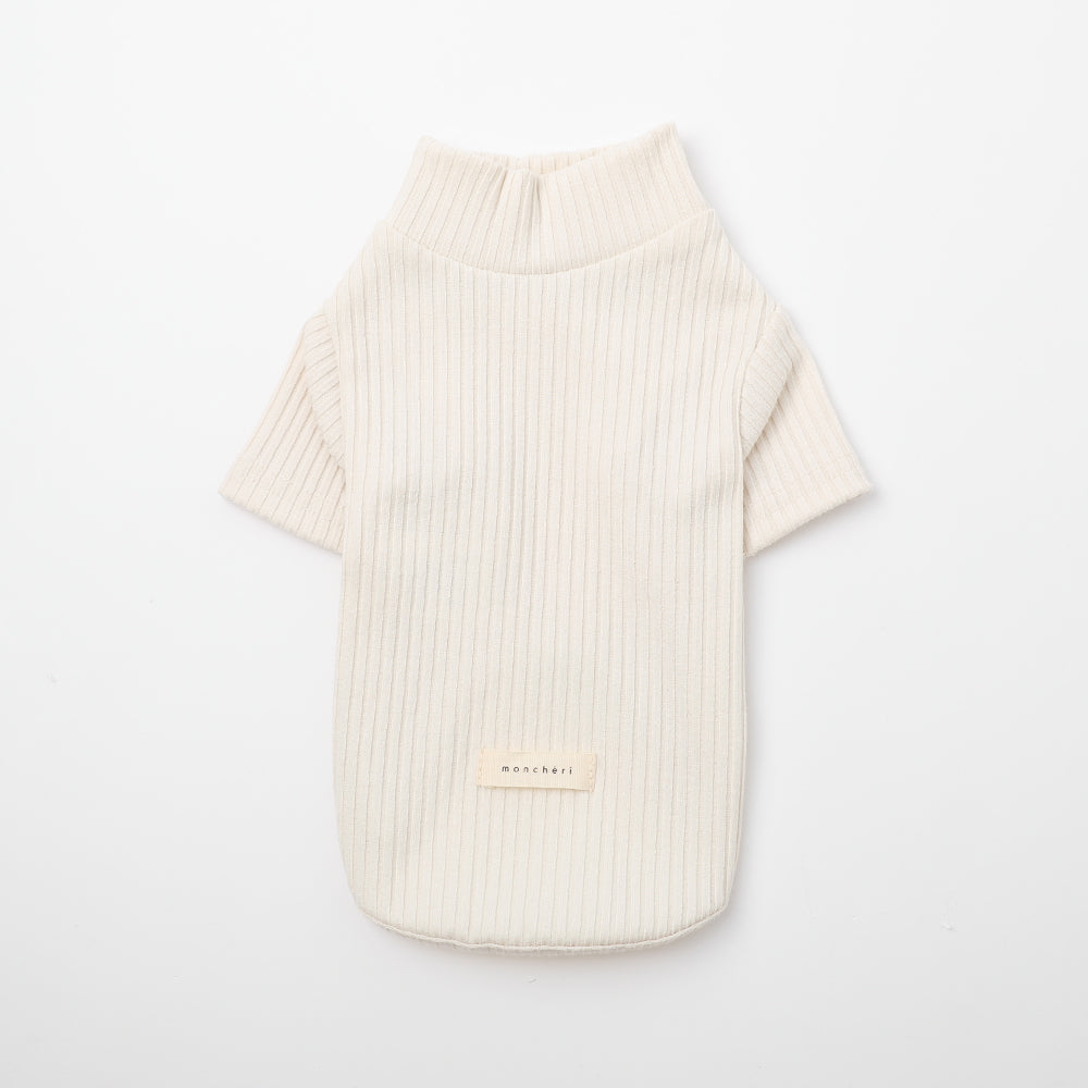 Simple high neck rib tops