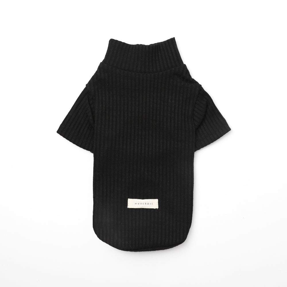 Simple high neck rib tops