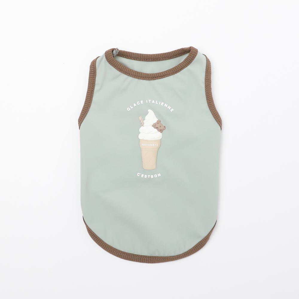 冷感冰标志印花无袖上衣【制冷剂对应】