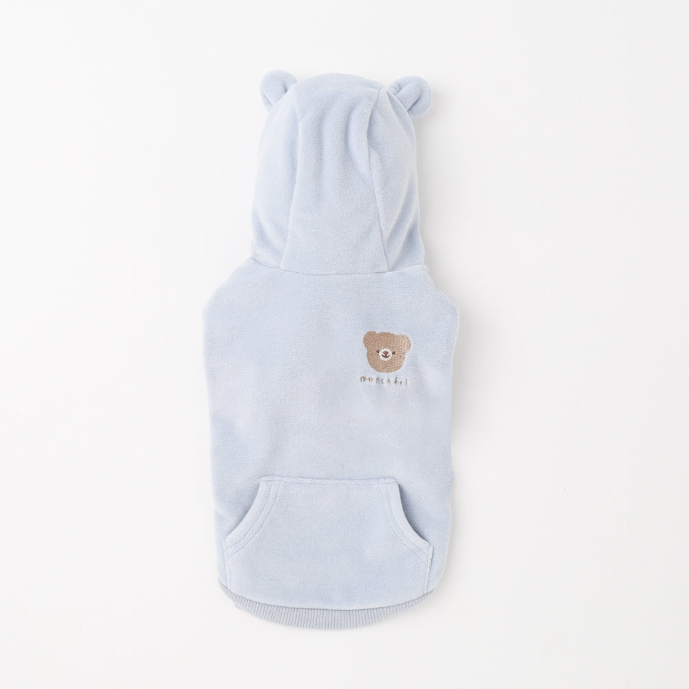 ワンポイント刺繍くまさんパーカー