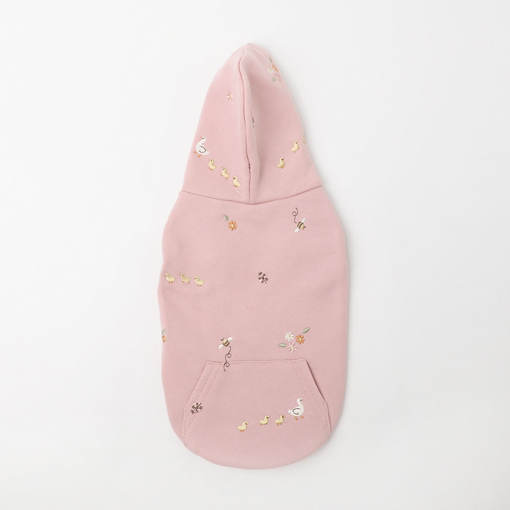 花柄ノースリーブパーカー