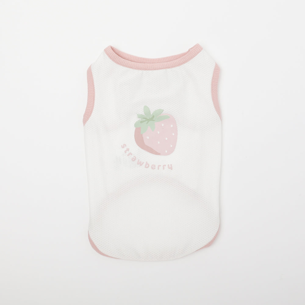 冷感防虫水果花样无袖网状上衣【保冷剂对应】