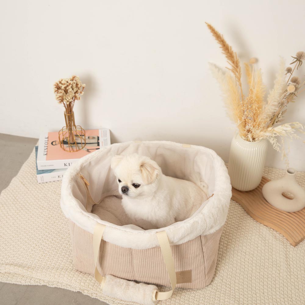 ペットカートコーデュロイファーバッグ