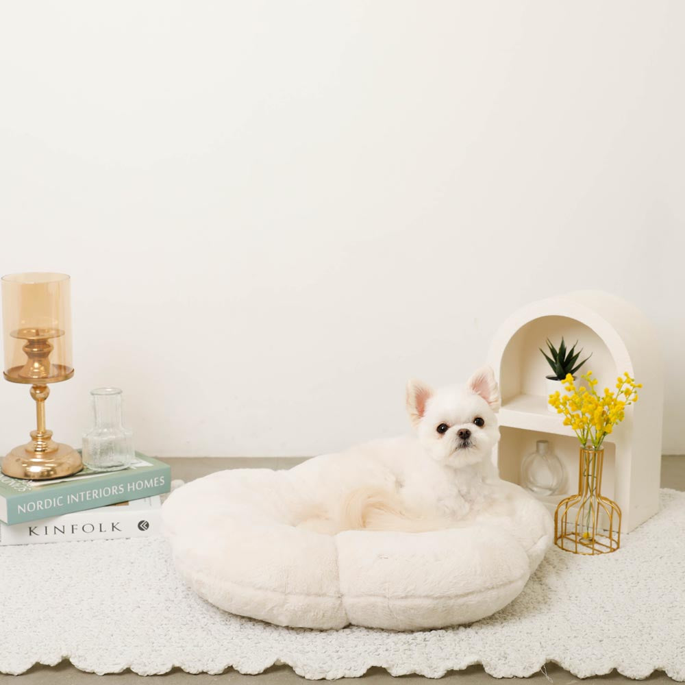 flower fur cushion bed