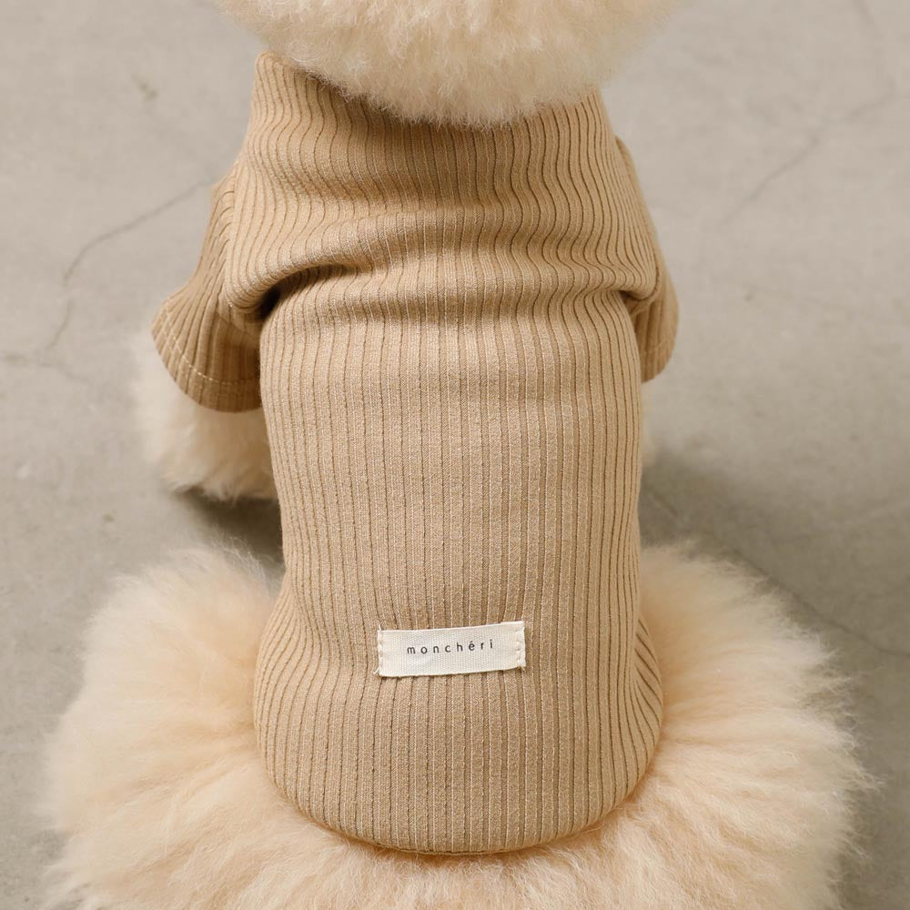 Simple high neck rib tops