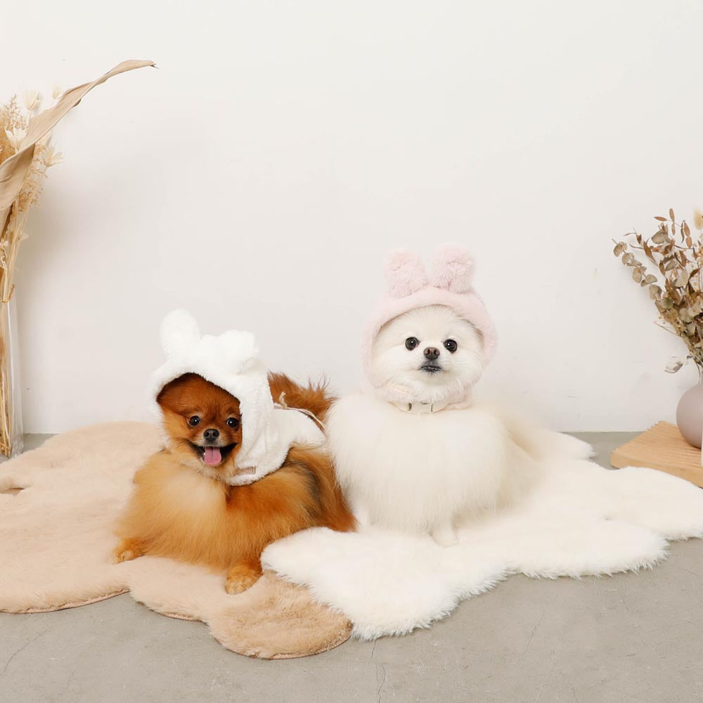 Hood fur harness with rabbit ears