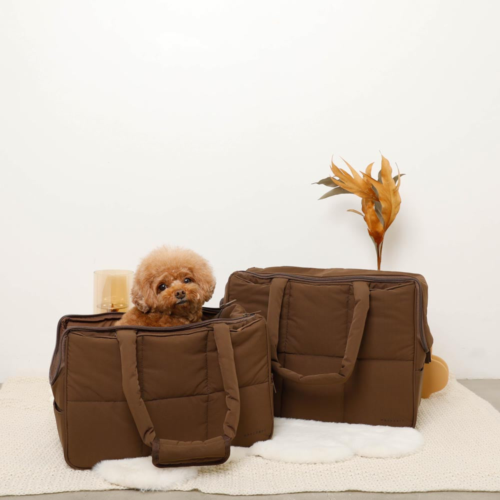 ふっくらキルティング軽量撥水ペットトートバッグ【名入れ刺繍対応】