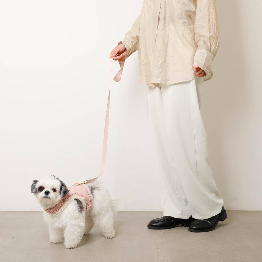 キルティングボアレースハーネス+リードSET【名入れ刺繍対応】