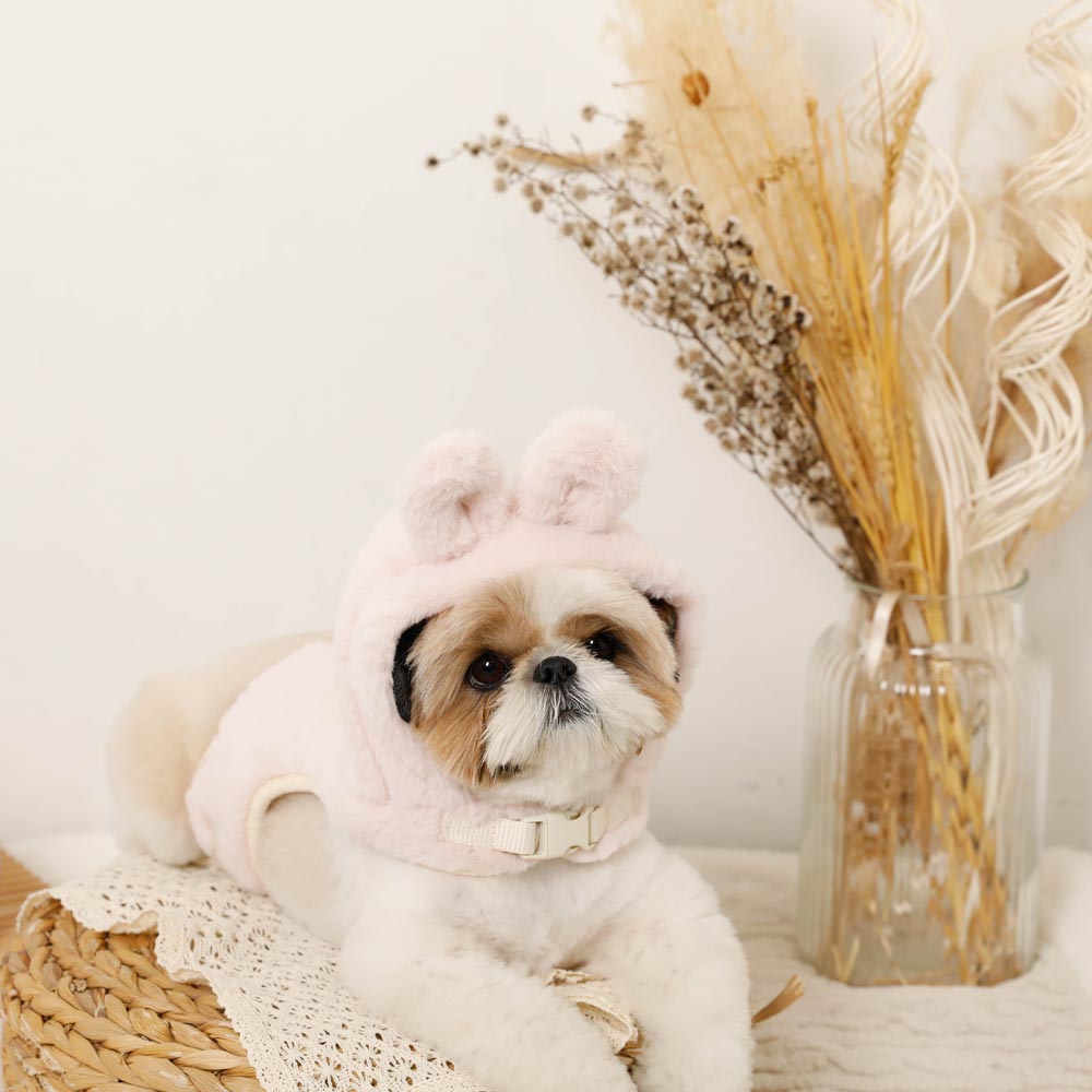 Hood fur harness with rabbit ears