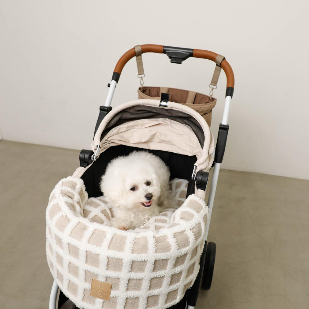宠物推车格子垫皮罗