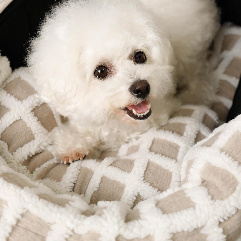 宠物推车格子垫皮罗