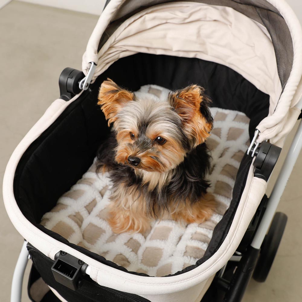 宠物推车格子坐垫垫