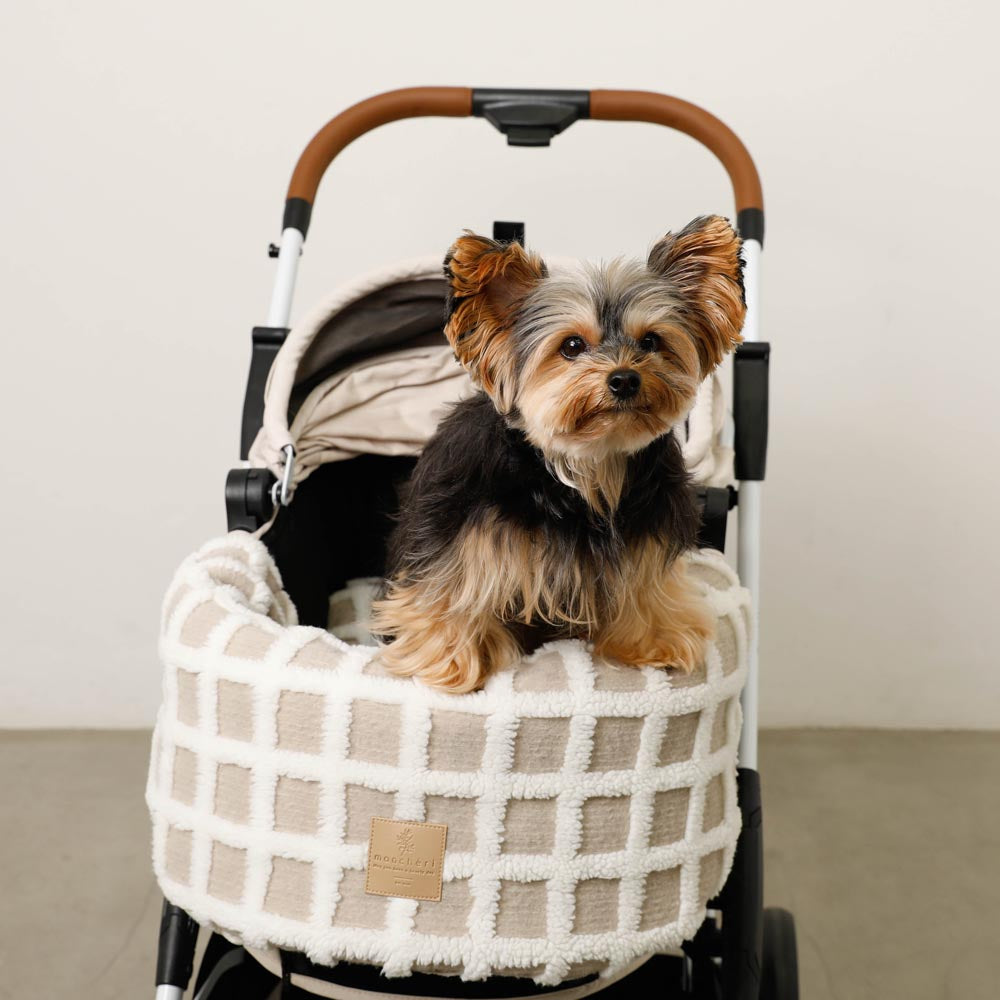 宠物推车格子下巴靠背垫盖