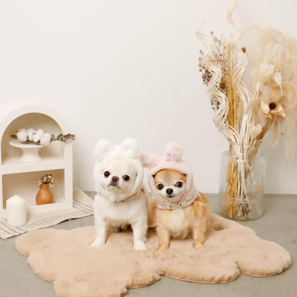 Hood fur harness with rabbit ears