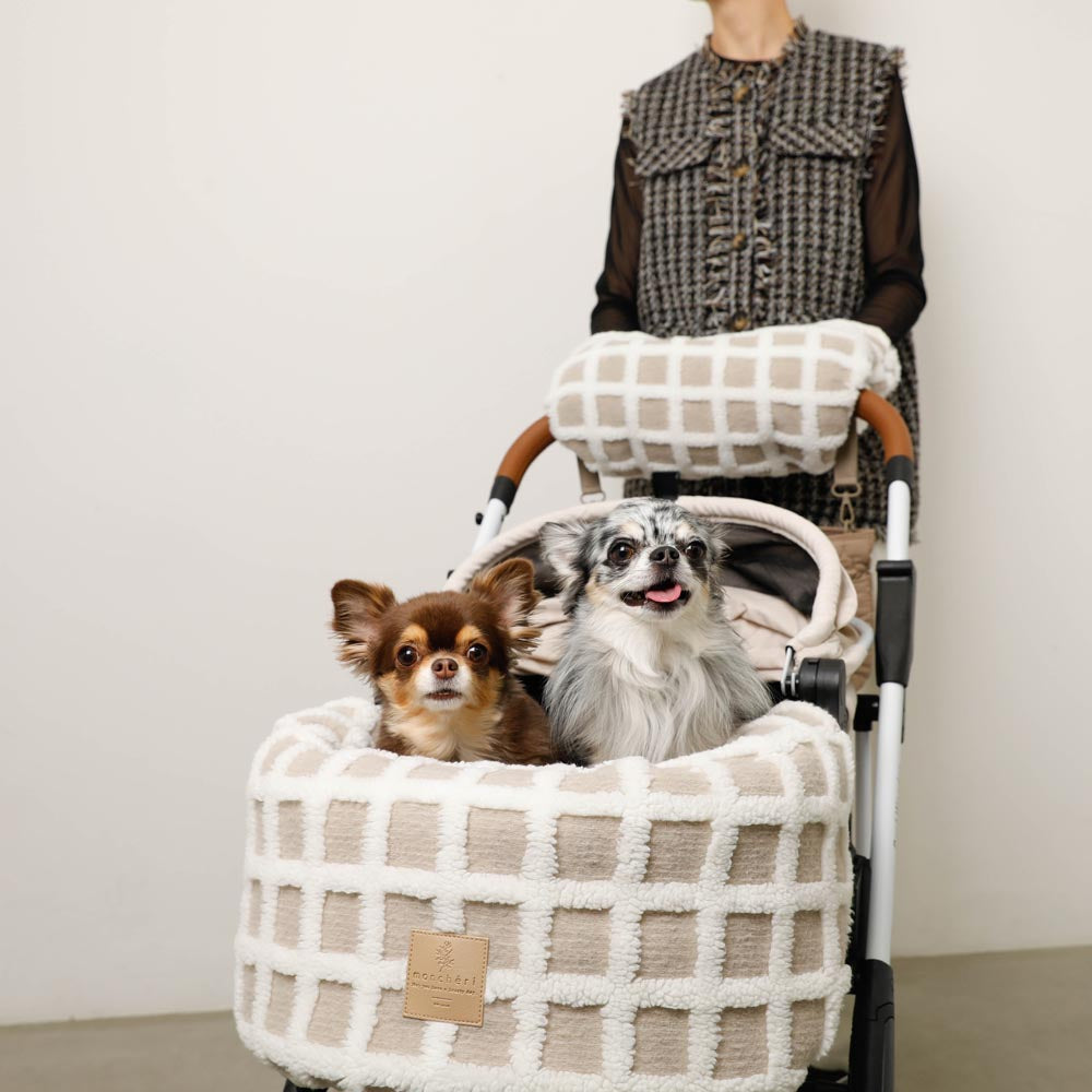 ペットカートチェックボアハンドマフ