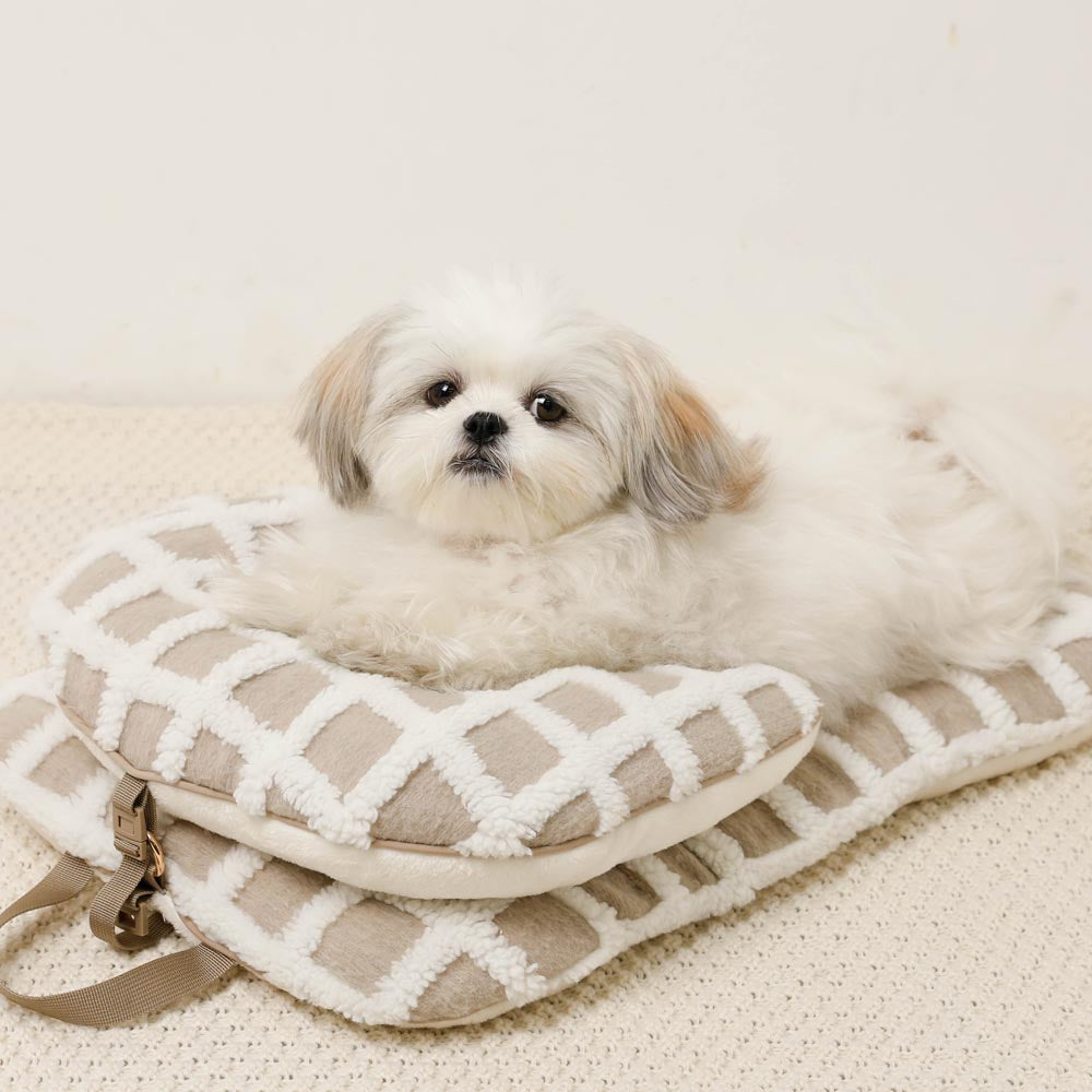 宠物推车格子垫皮罗