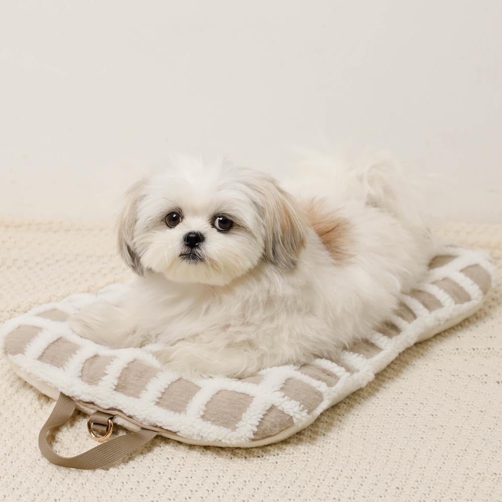 宠物推车格子坐垫垫