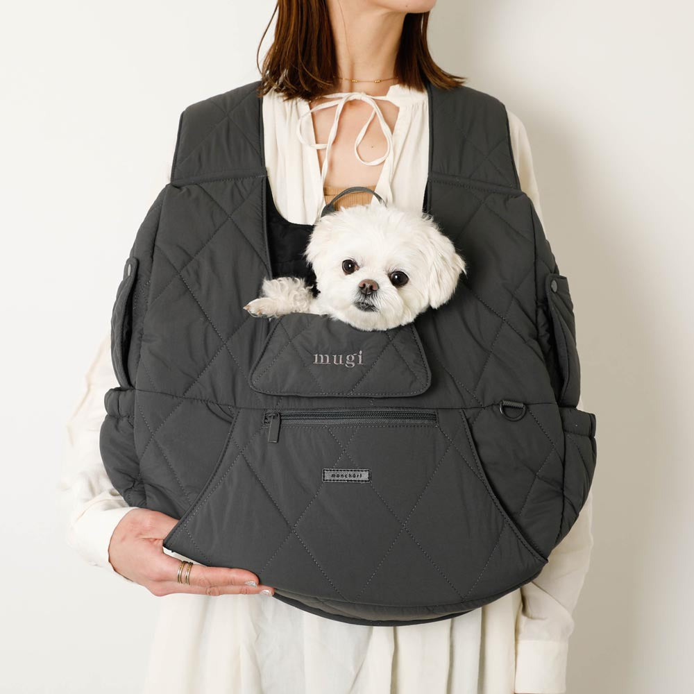 キルティングメッシュ付きフロントリュック【名入れ刺繍対応】