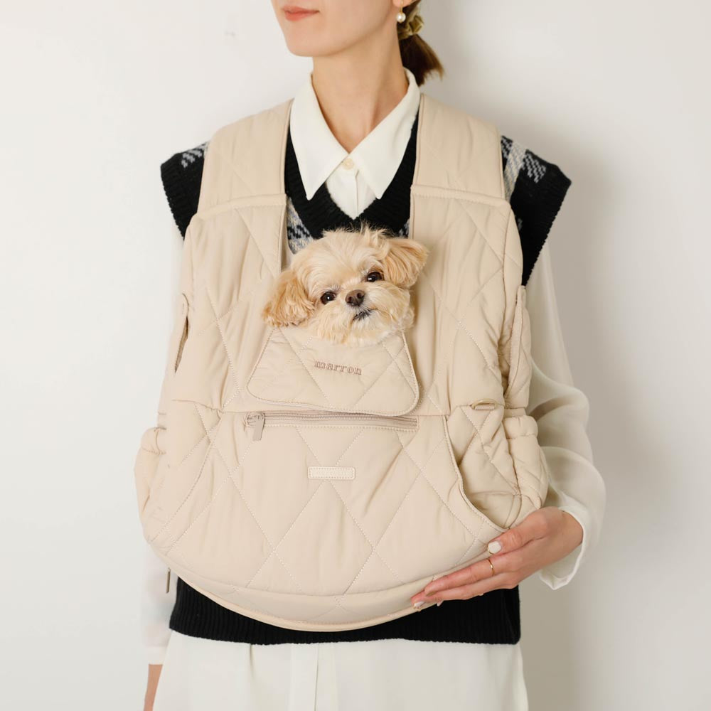 キルティングメッシュ付きフロントリュック【名入れ刺繍対応】