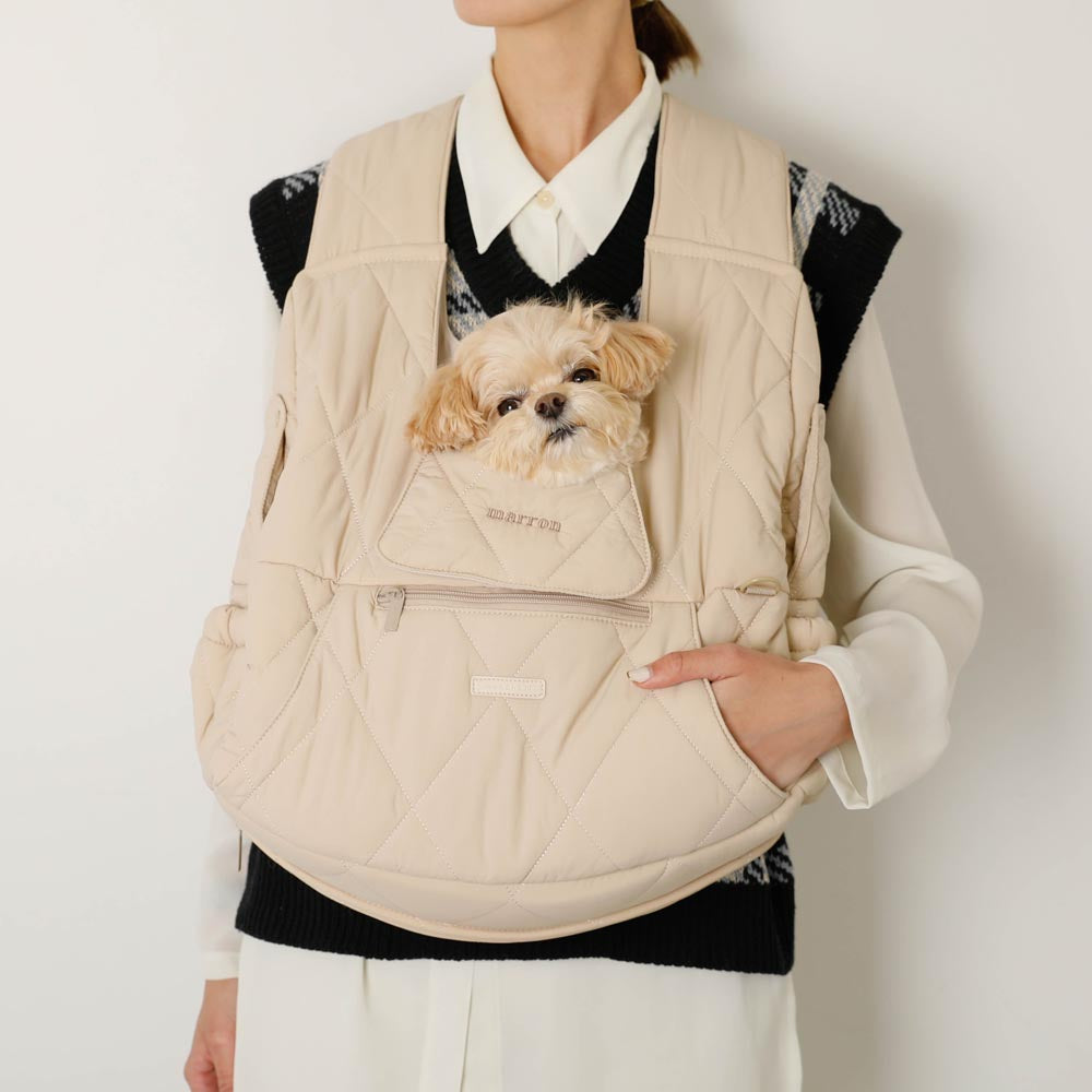 キルティングメッシュ付きフロントリュック【名入れ刺繍対応】