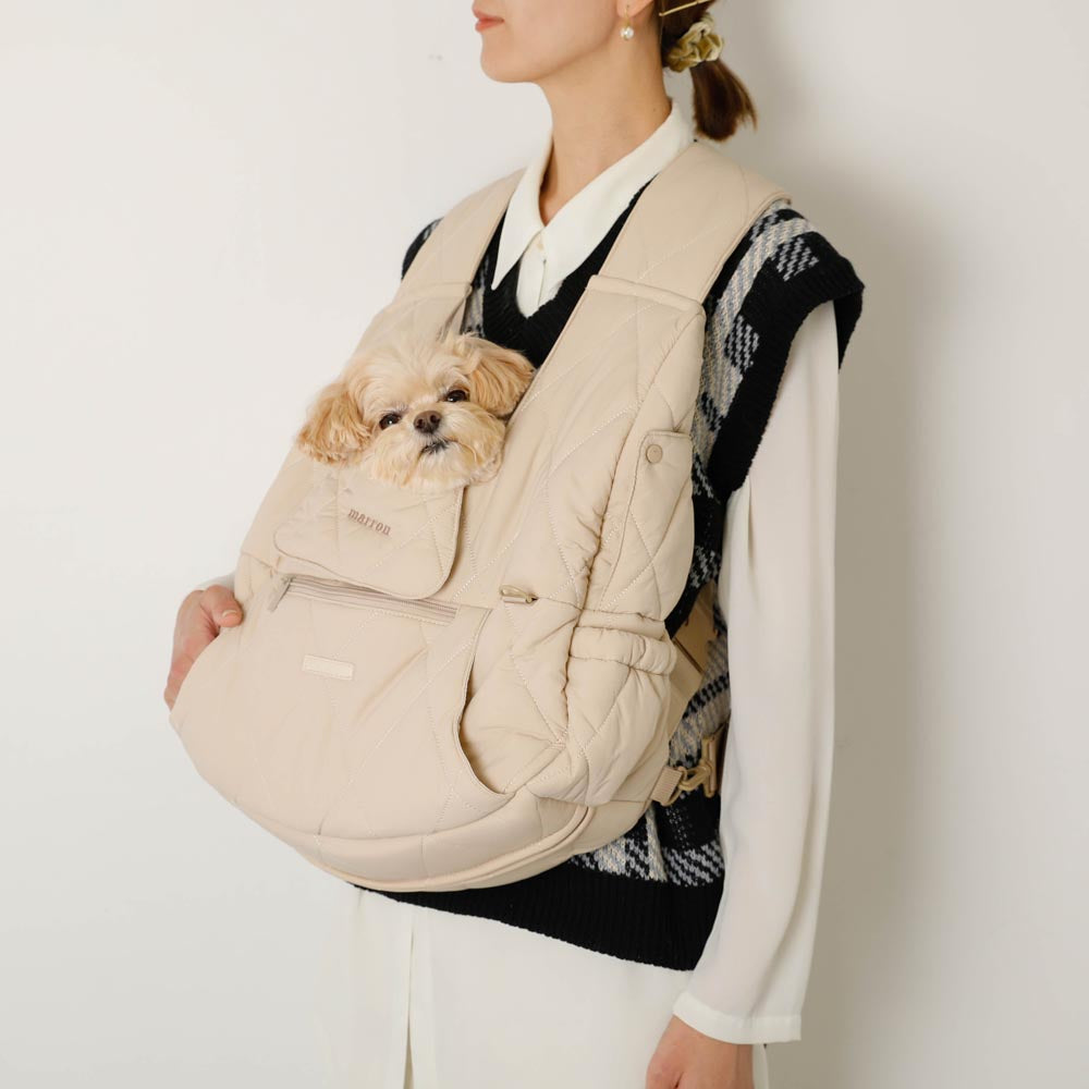 キルティングメッシュ付きフロントリュック【名入れ刺繍対応】