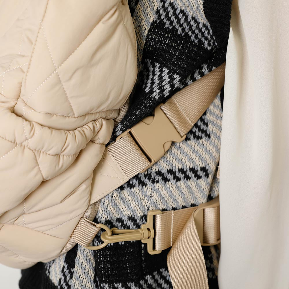 キルティングメッシュ付きフロントリュック【名入れ刺繍対応】