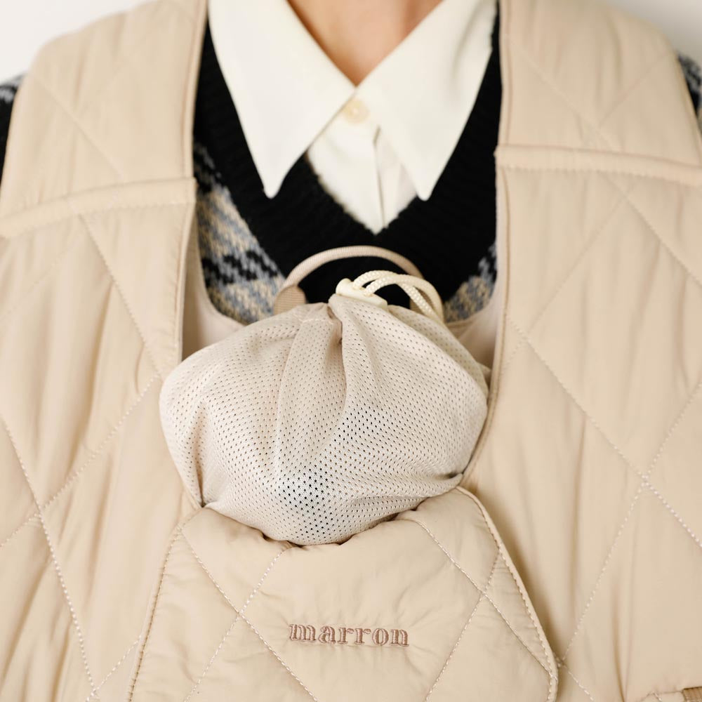 キルティングメッシュ付きフロントリュック【名入れ刺繍対応】