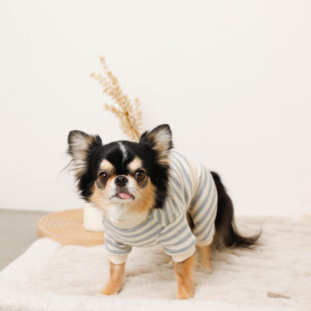 Bear patch border sweat romper