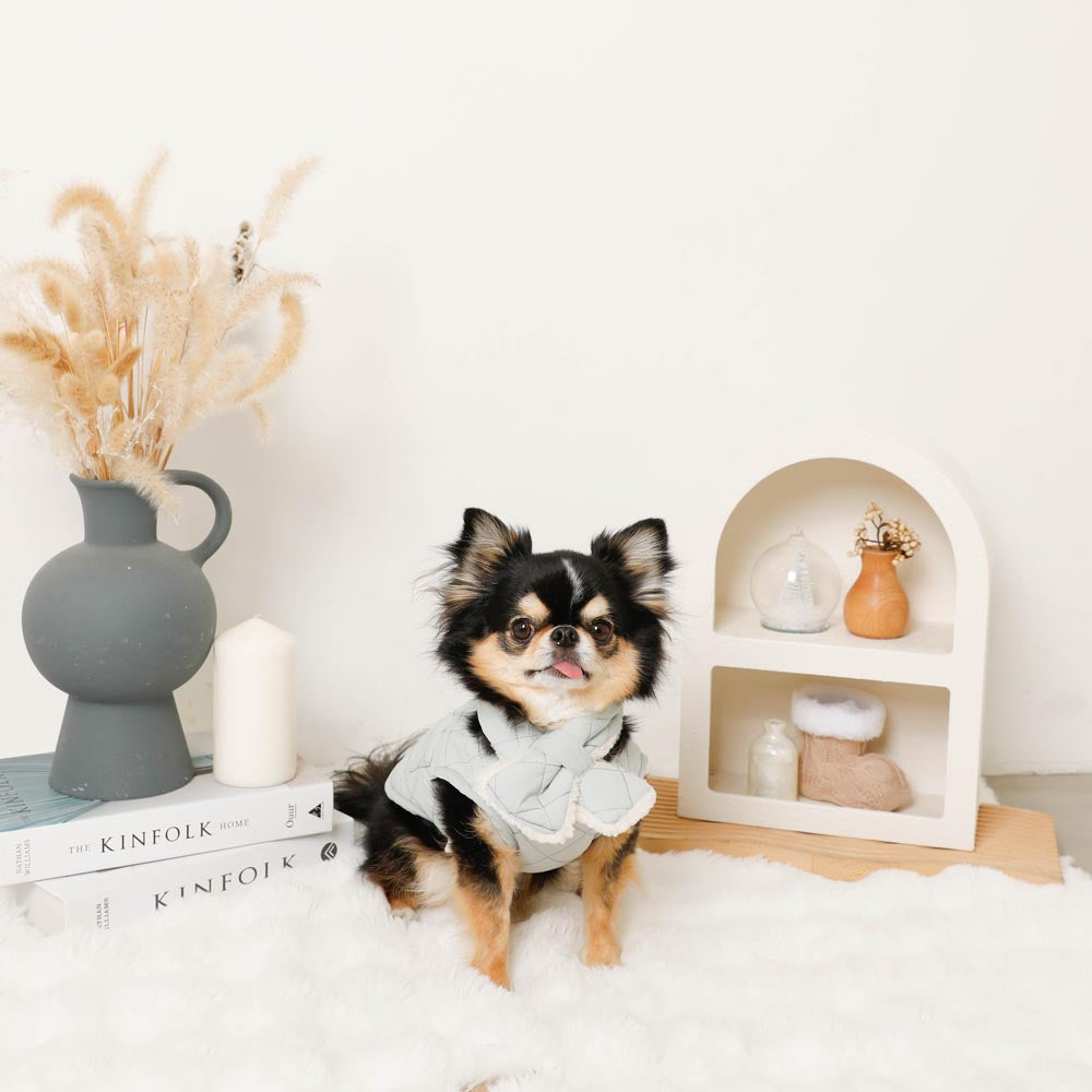 Quilted vest + muffler SET