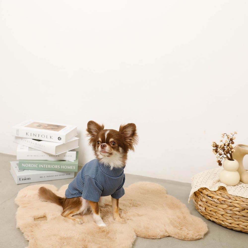 Simple high neck rib tops