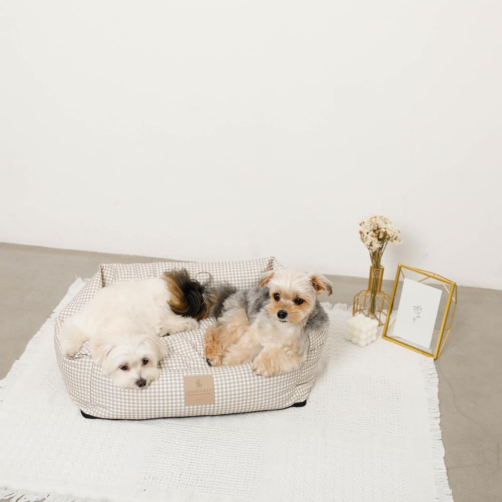 ギンガムチェッククッションベッド